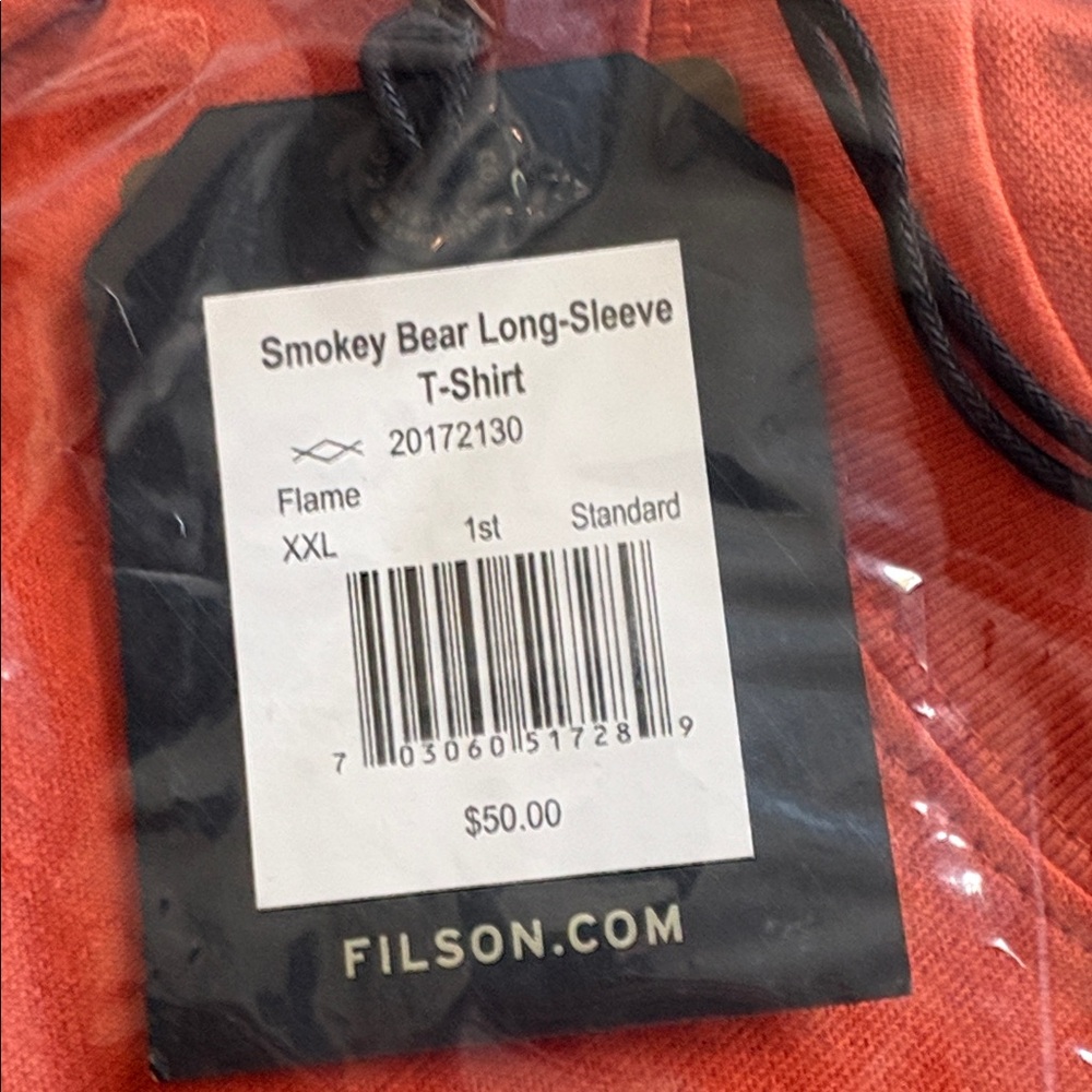 Filson long sleeve Smokey the Bear long sleeve T-shirt size  XXL - Picture 3 of 4